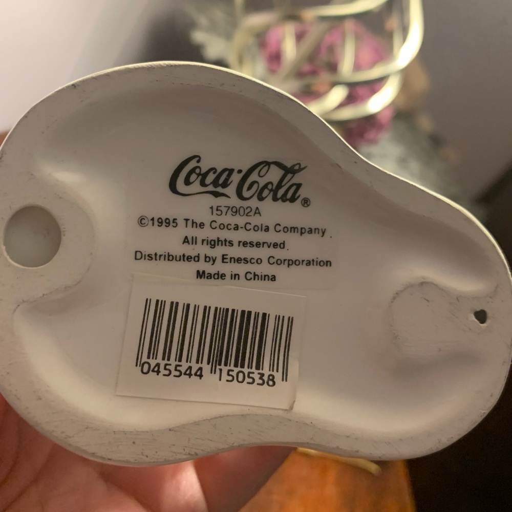 Vintage 1995 Coca Cola Polar Bear Holiday Figurine - Red and White - Picture 3 of 3